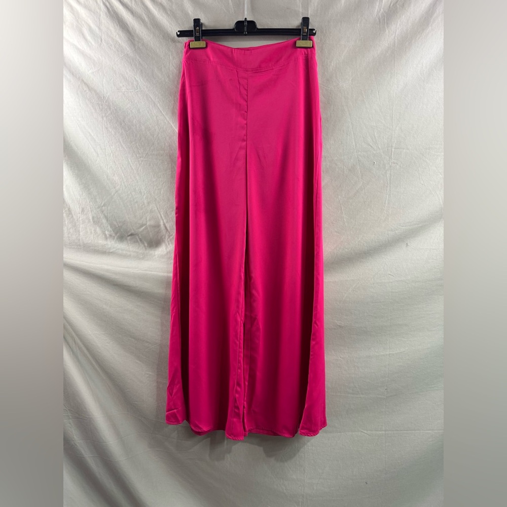 High Waist Wide Leg Pants Pink - Picture 6 of 7